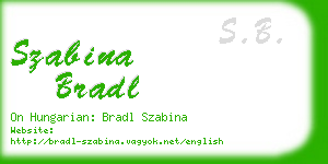 szabina bradl business card